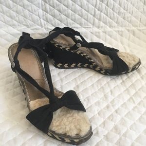 UGG Australia Lace-Up Wedge Sandals